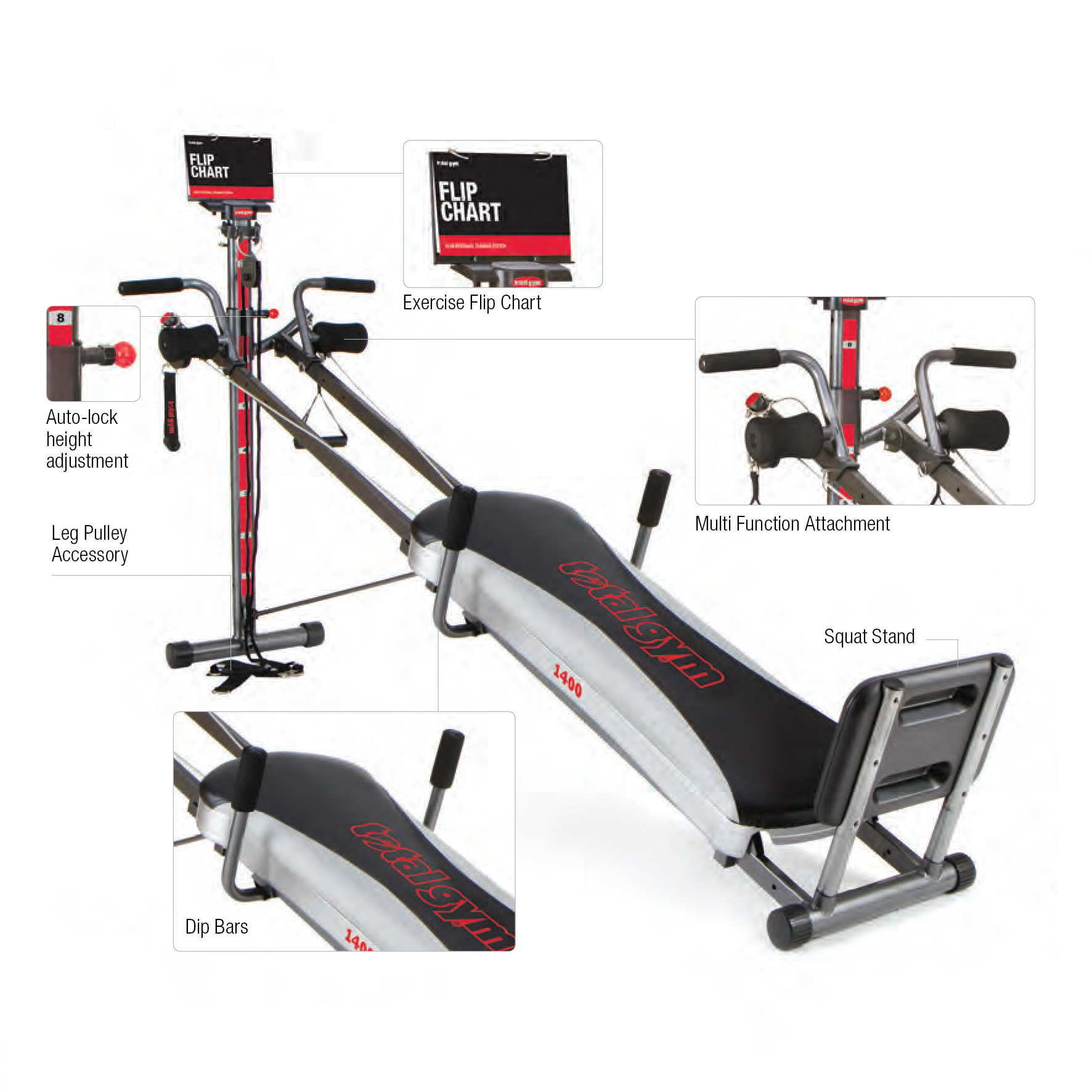 Total gym 1400 deluxe discount home fitness exercise machine